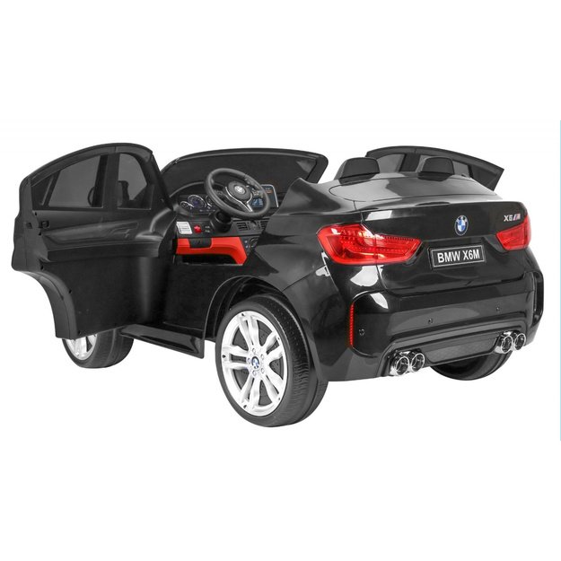 Dvivietis elektromobilis vaikams BMW X6 M XXL, juodas