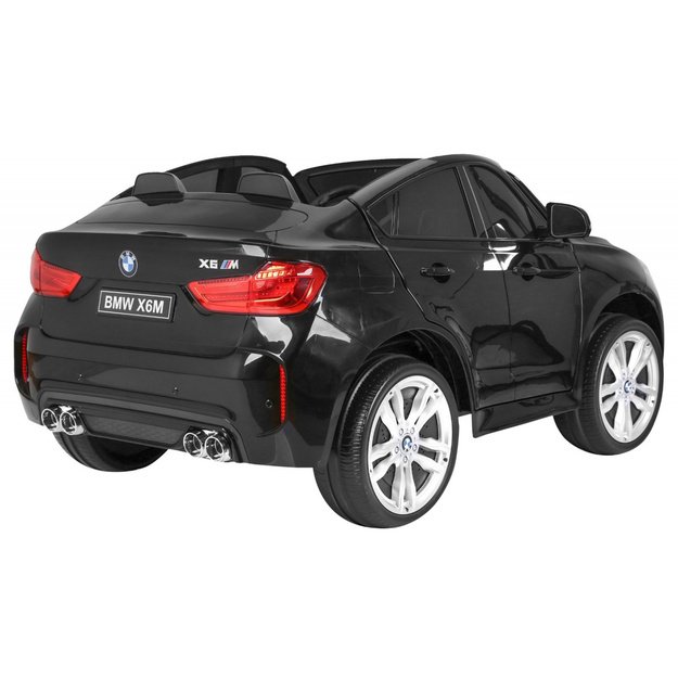 Dvivietis elektromobilis vaikams BMW X6 M XXL, juodas