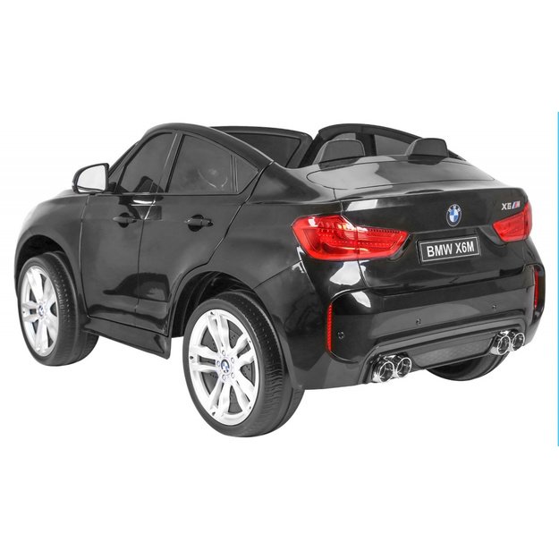 Dvivietis elektromobilis vaikams BMW X6 M XXL, juodas