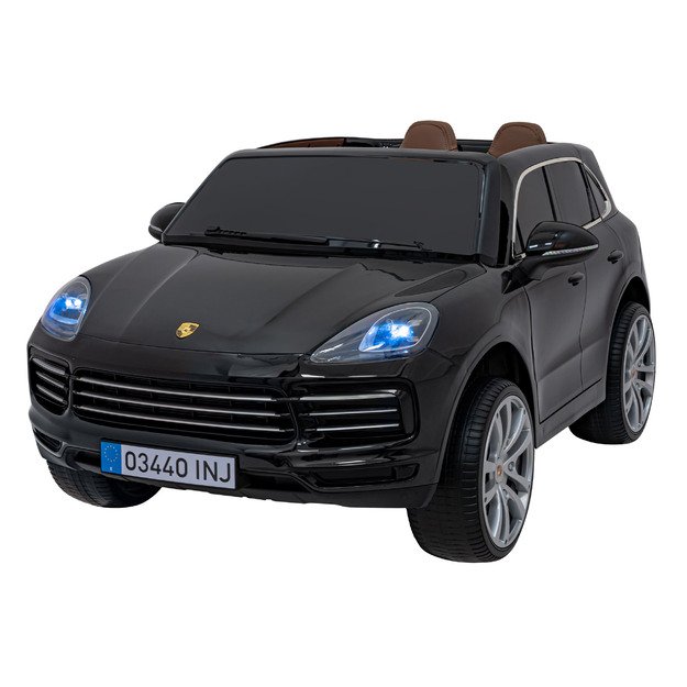 Vienvietis elektromobilis Porsche Cayenne S, juodas lakuotas