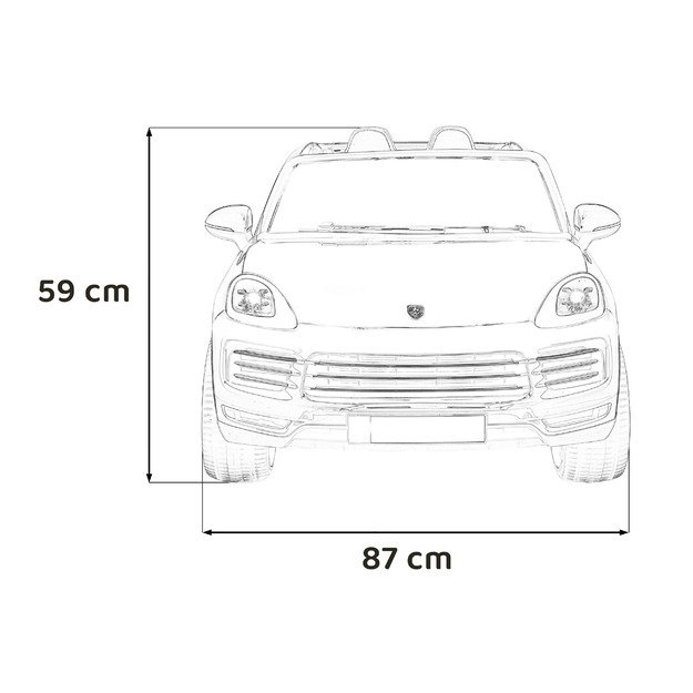 Vienvietis elektromobilis Porsche Cayenne S, juodas lakuotas