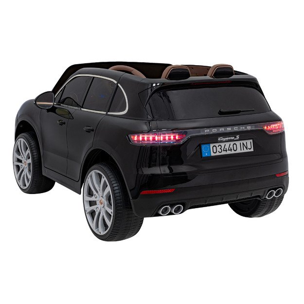 Vienvietis elektromobilis Porsche Cayenne S, juodas lakuotas