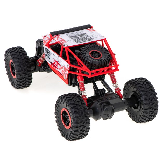 Nuotoliniu būdu valdomas automobilis ,,Rock Crawler" 2.4 GHz, raudonas