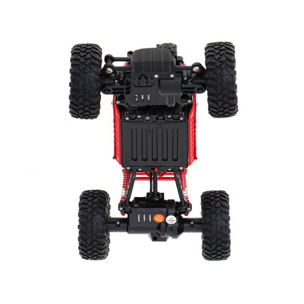 Nuotoliniu būdu valdomas automobilis ,,Rock Crawler" 2.4 GHz, raudonas