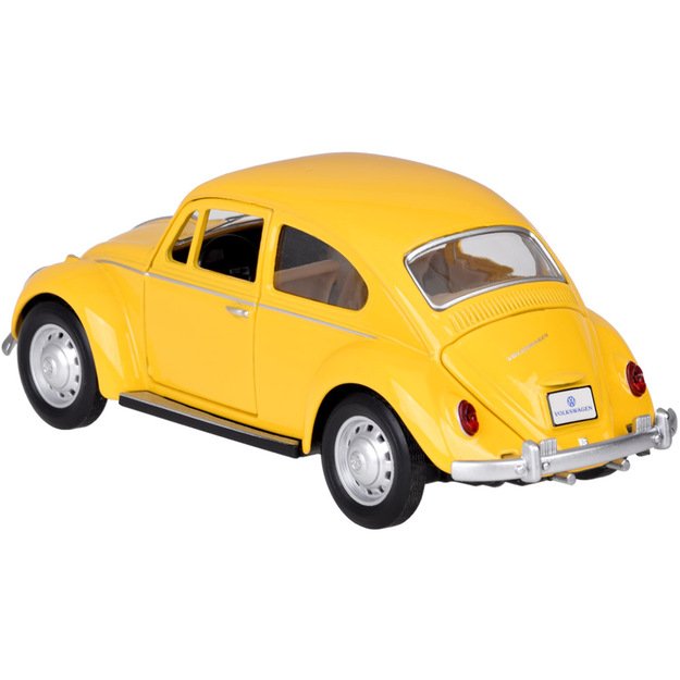 Metalinis automobilio Volkswagen Classical Beetle modelis su šviesos ir garso efektais