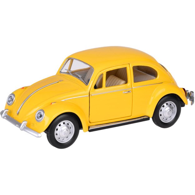 Metalinis automobilio Volkswagen Classical Beetle modelis su šviesos ir garso efektais