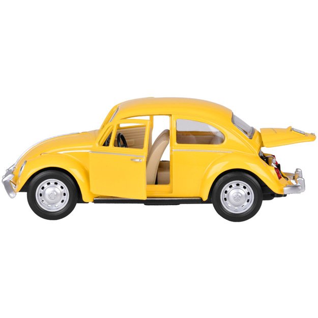 Metalinis automobilio Volkswagen Classical Beetle modelis su šviesos ir garso efektais