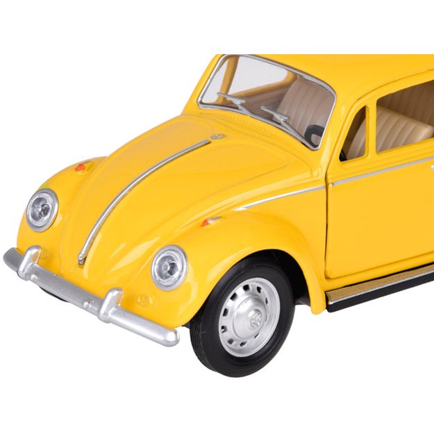 Metalinis automobilio Volkswagen Classical Beetle modelis su šviesos ir garso efektais