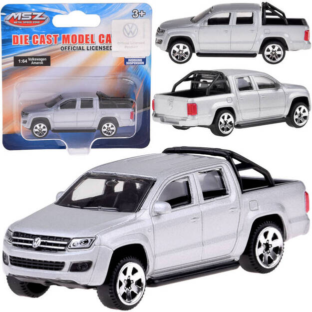 Metalinis automobilio Volkswagen Amarok modelis, sidabrinis