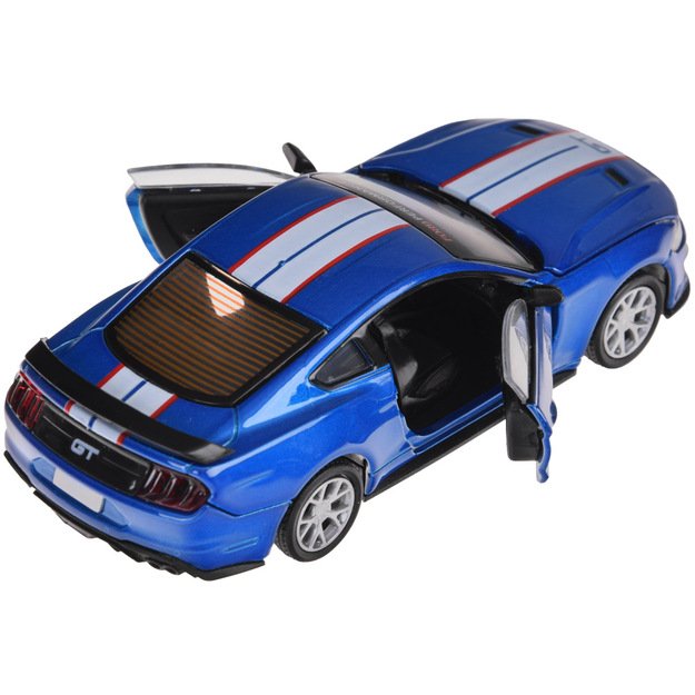 Surenkamas metalinis automobilio Ford Mustang GT rinkinys 1:42, mėlynas