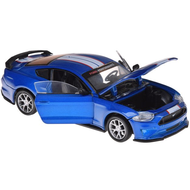 Surenkamas metalinis automobilio Ford Mustang GT rinkinys 1:42, mėlynas