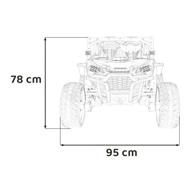 Dvivietis elektrinis visureigis vaikams HONDA 4x4, mėlynas