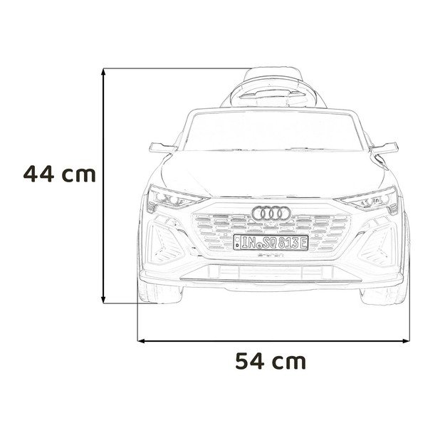 Vienvietis elektromobilis vaikams Audi SQ8, geltonas