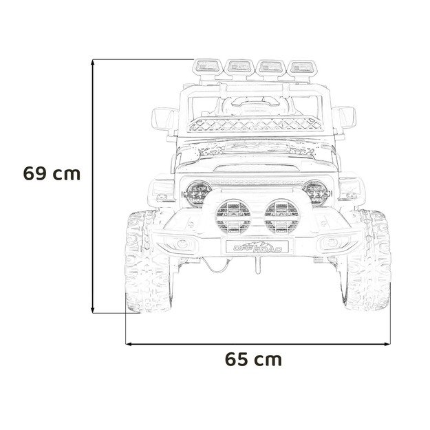 Vienvietis elektrinis džipas vaikams OFF ROAD CLIMBER, raudonas