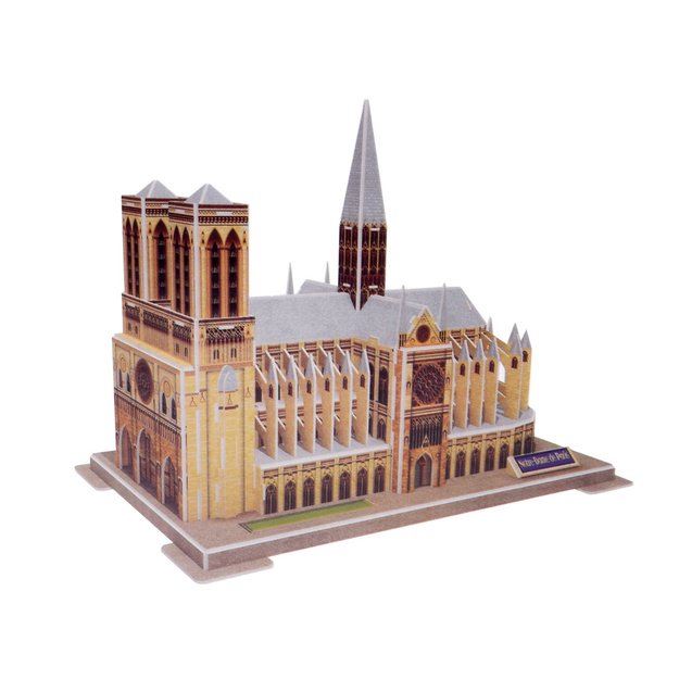 3D Paryžiaus Notre-Dame katedros dėlionė 77 el. 