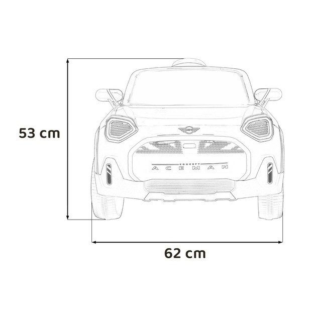 Vienvietis vaikiškas elektromobilis Mini Concept Aceman, violetinis