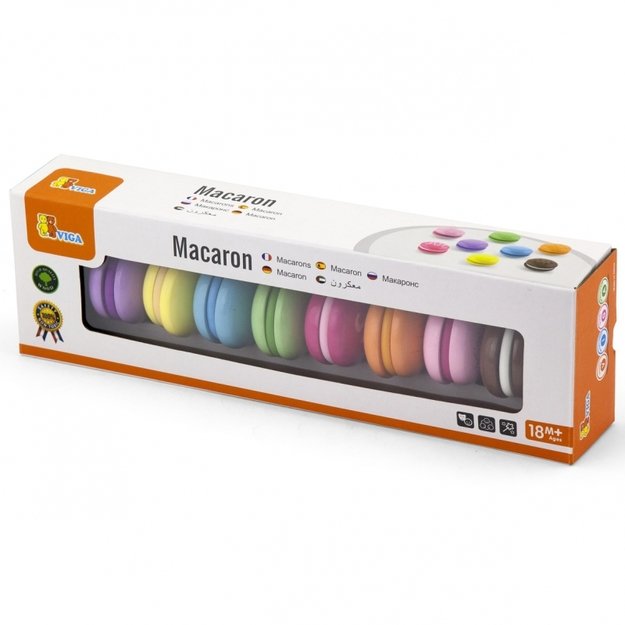 Medinių sausainių Macarons rinkinys 8 el, VIGA