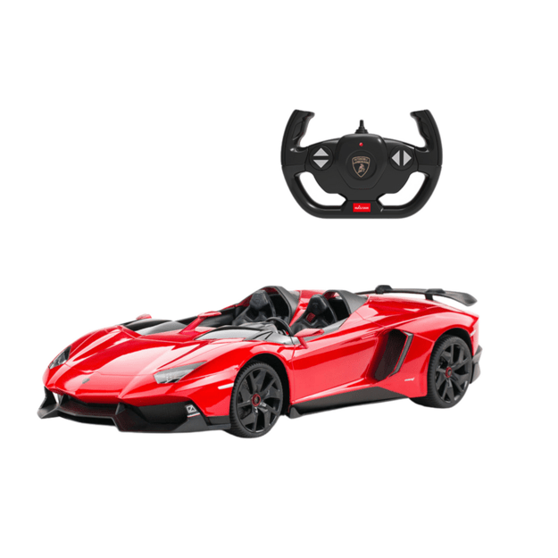 Nuotoliniu būdu valdomas Lamborghini Aventador Red Cabrio automobilis, raudonas 