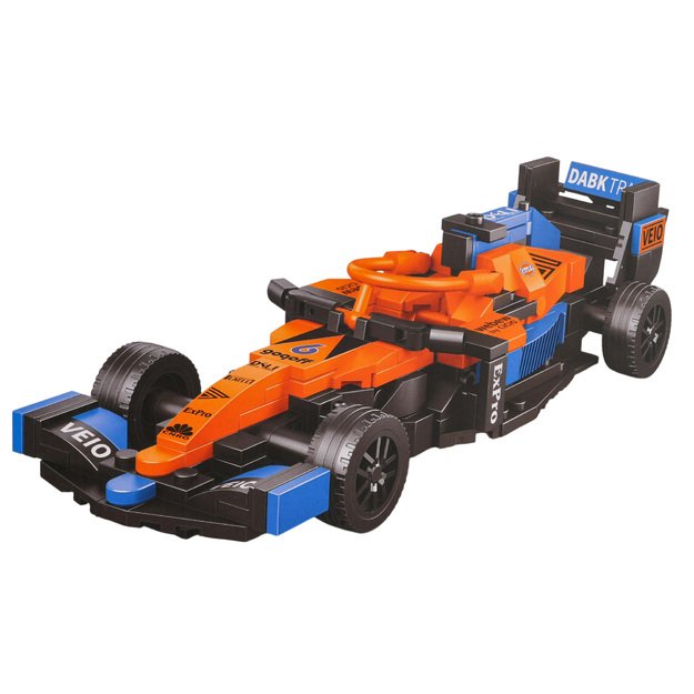 Lenktyninio automobilio F1 konstruktorius vaikams 278el., oranžinis