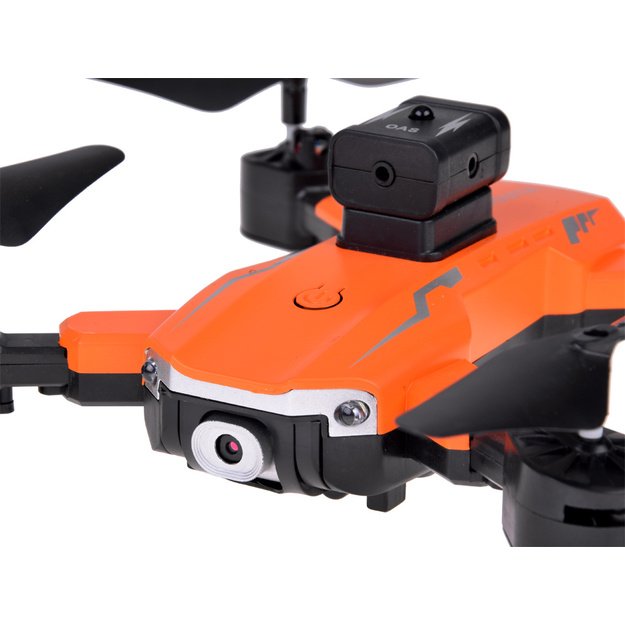 Nuotoliniu būdu valdomas dronas Quadrocopter Flying, oranžinis 