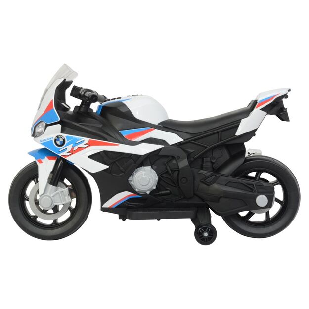 Elektrinis motociklas vaikams BMW S1000RR, baltas