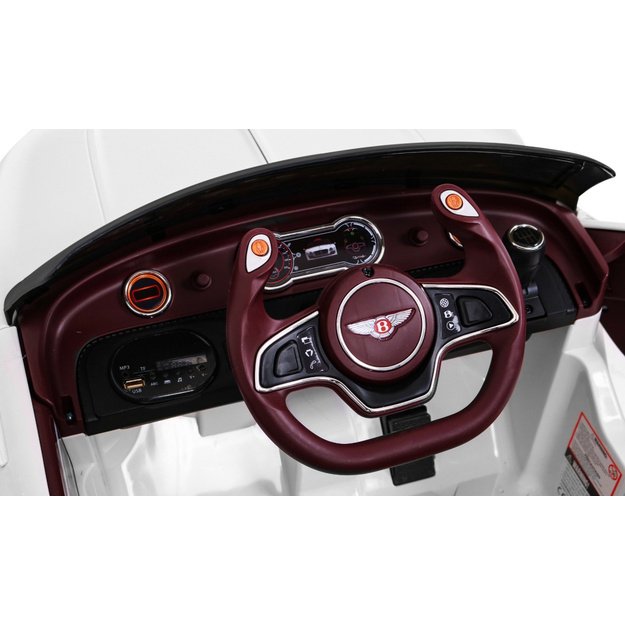 Vienvietis elekromobilis vaikams Bentley EXP12, baltas