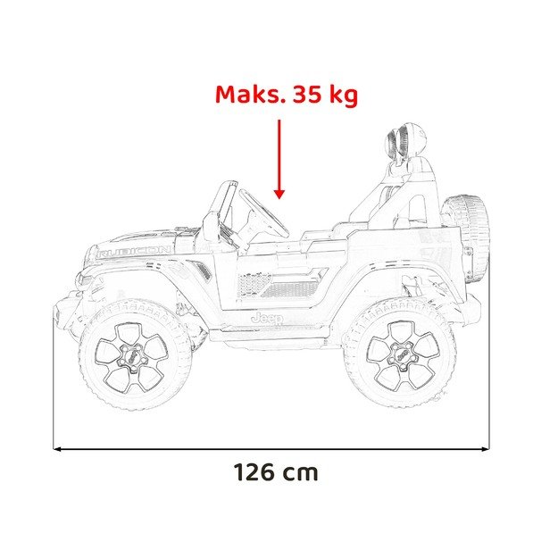 Vienvietis elektrinis džipas vaikams Jeep Wrangler Rubicon, žalias