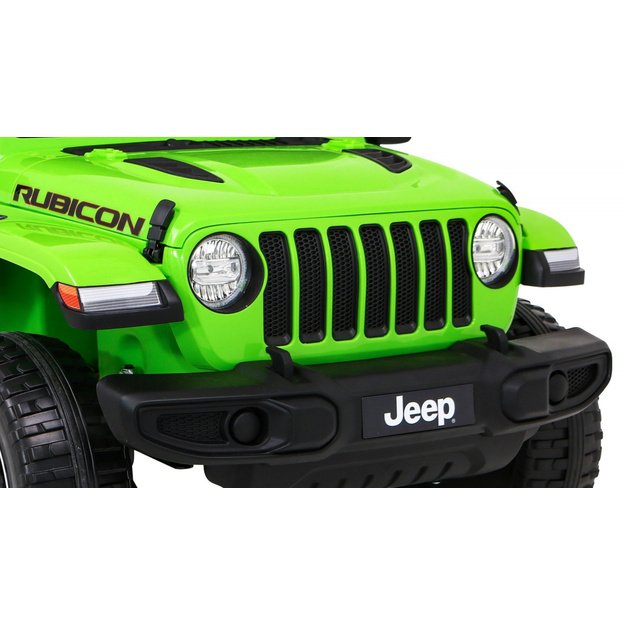 Vienvietis elektrinis džipas vaikams Jeep Wrangler Rubicon, žalias