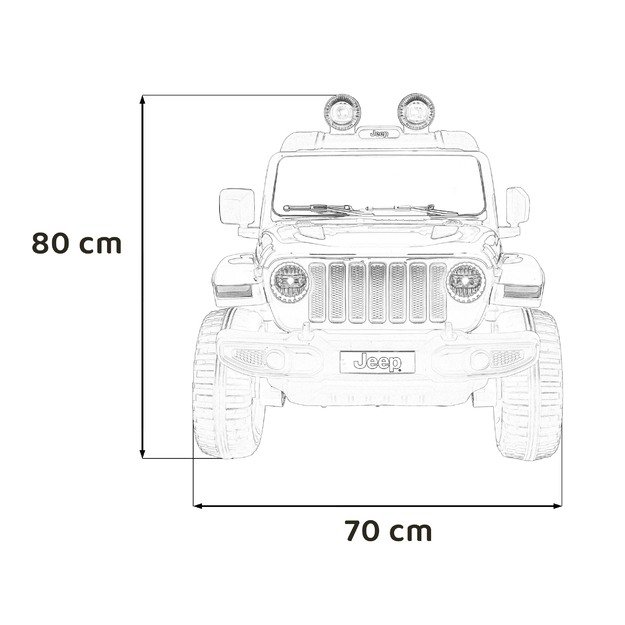 Vienvietis elektrinis džipas vaikams Jeep Wrangler Rubicon, žalias