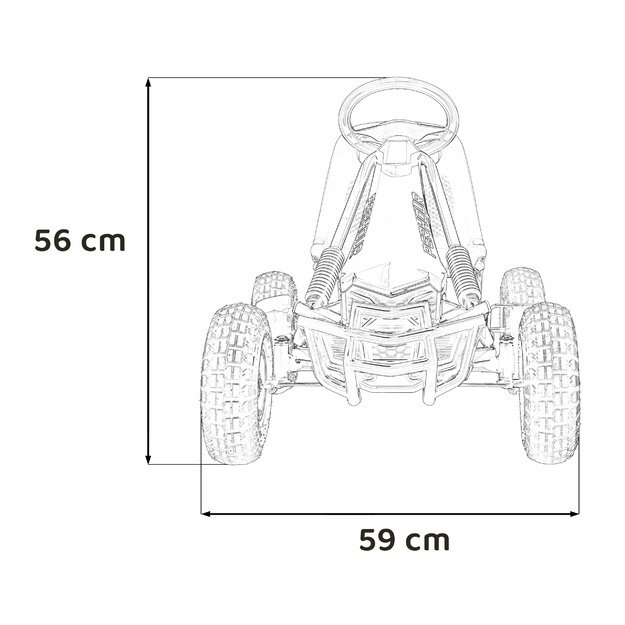 Pedalais minamas kartingas Gokart AIR, rožinis