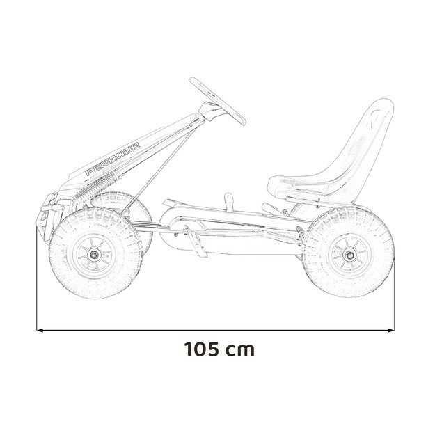 Pedalais minamas kartingas Gokart AIR, rožinis