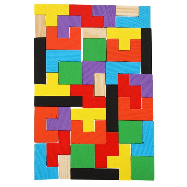 Medinė dėlionė ,,Tetris", 40vnt.