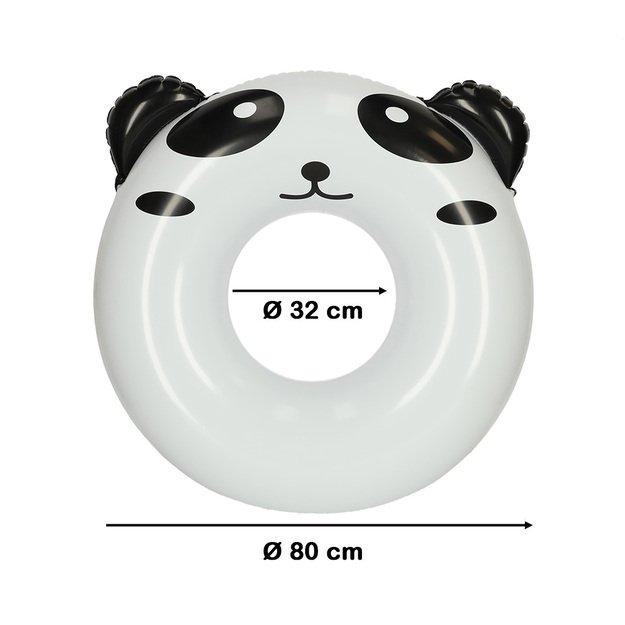 Pripučiamas ratas, panda, 80 cm