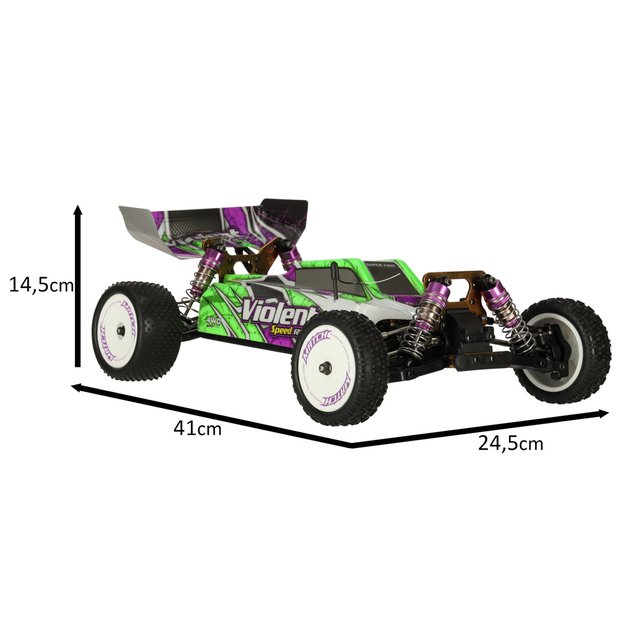 Nuotoliniu būdu valdomas sportinis automobilis, 2.4GHz, 60km/h, žalias