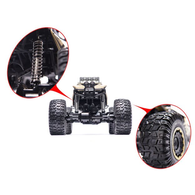 Nuotoliniu būdu valdomas visureigis ,,Rock Crawler" 1:8, juodas