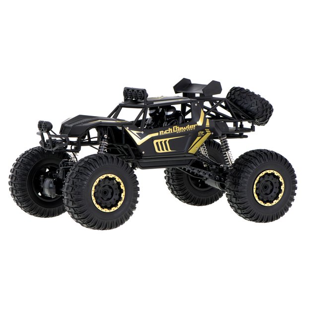 Nuotoliniu būdu valdomas visureigis ,,Rock Crawler" 1:8, juodas