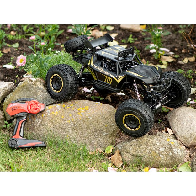 Nuotoliniu būdu valdomas visureigis ,,Rock Crawler" 1:8, juodas