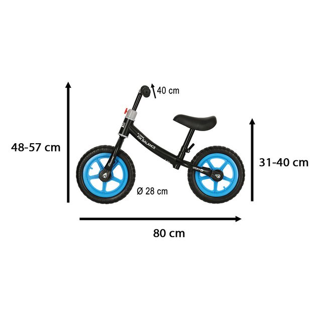 Balansinis dviratis vaikams, juodas, Trike Fix Balance