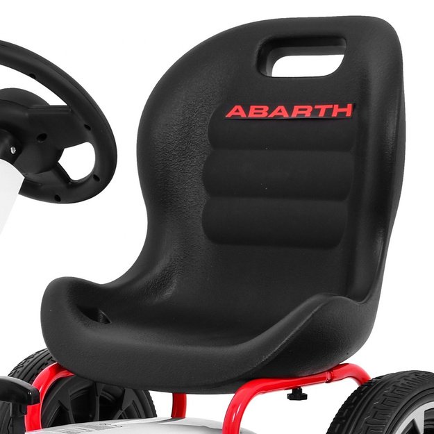 Pedalais minamas kartingas vaikams Abarth, baltas