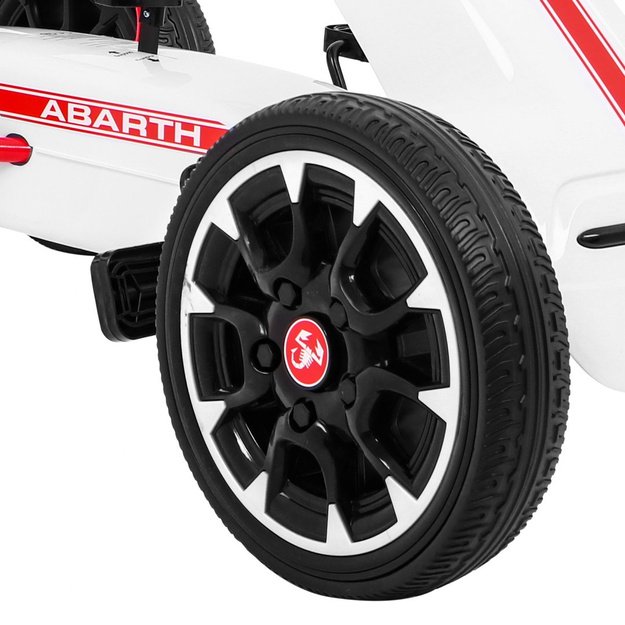 Pedalais minamas kartingas vaikams Abarth, baltas