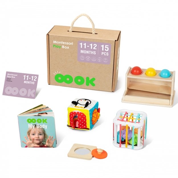 Lavinamoji Montessori dėžutė 5in1, 11-12 mėn, Tooky Toy