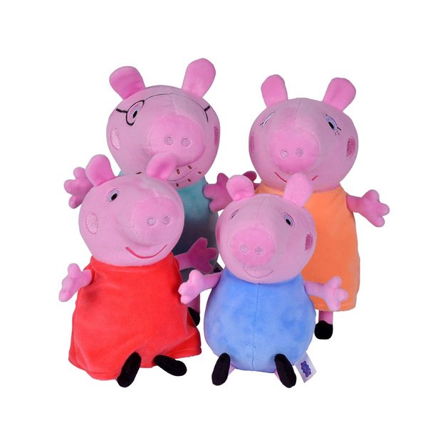 Pliušinių žaislų rinkinys automobilyje, Peppa Pig