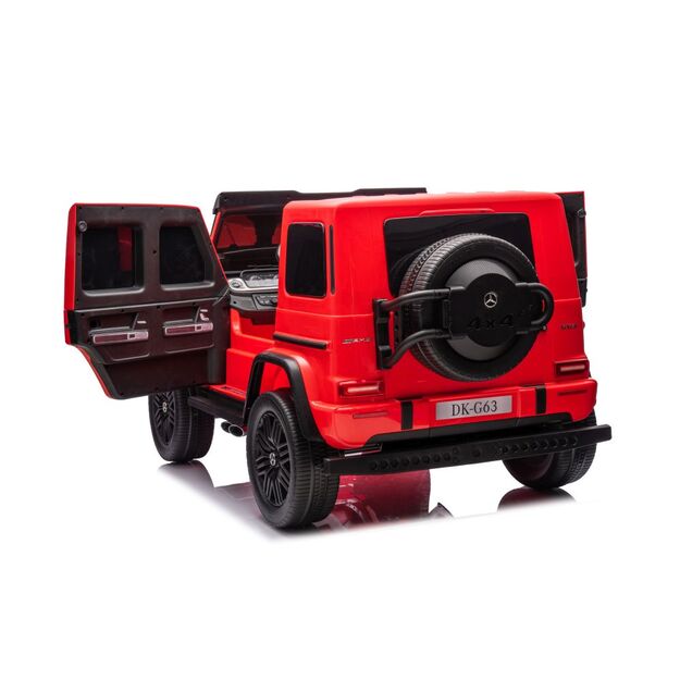 Dvivietis elektrinis džipas Mercedes G63 XXL 4x4, raudonas