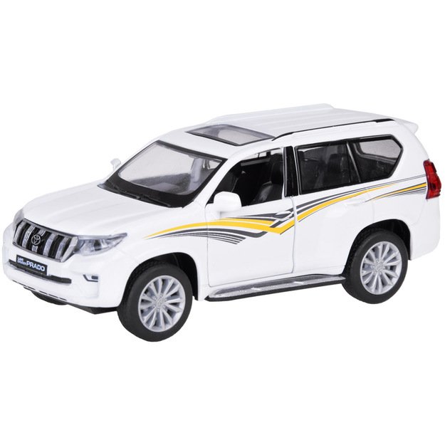 Metalinis automobilio modelis TOYOTA LAND CRUISER PRADO, baltas