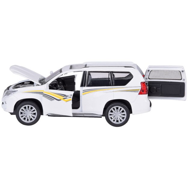 Metalinis automobilio modelis TOYOTA LAND CRUISER PRADO, baltas