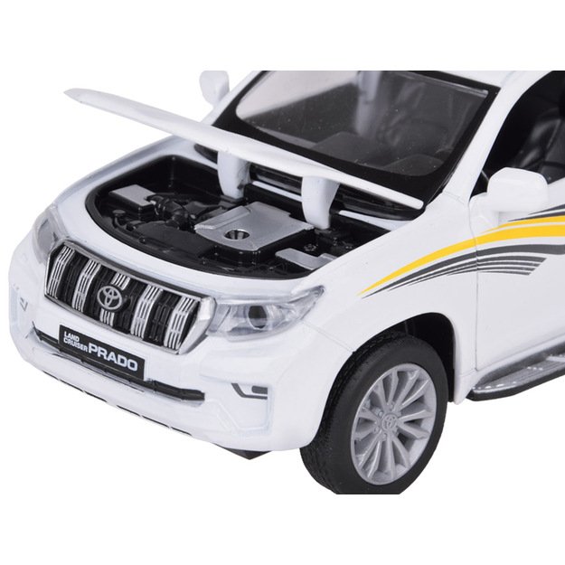 Metalinis automobilio modelis TOYOTA LAND CRUISER PRADO, baltas