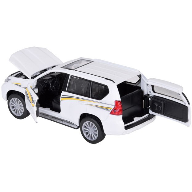 Metalinis automobilio modelis TOYOTA LAND CRUISER PRADO, baltas