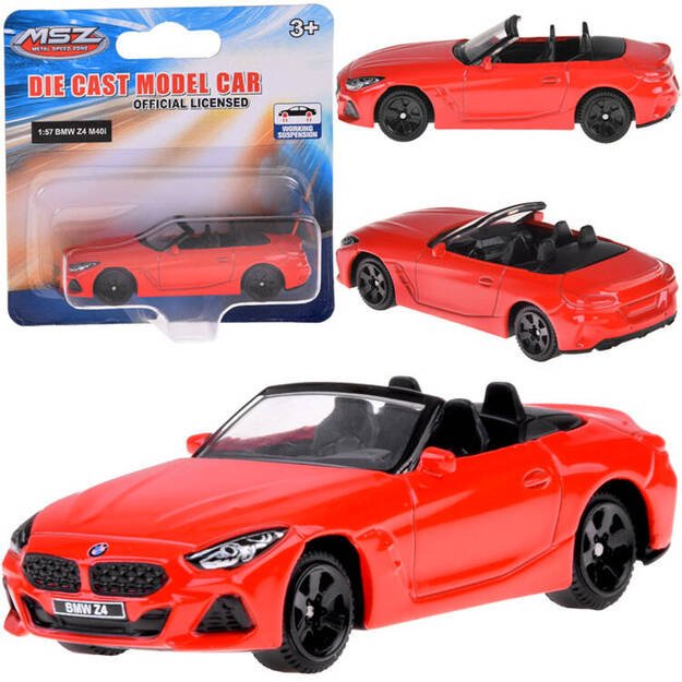 Metalinis automobilio BMW Z4 M40i modelis, raudonas