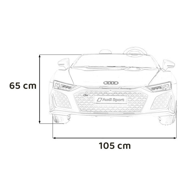 Dvivietis elektromobilis vaikams Audi Spyder R8 Lift, juodas