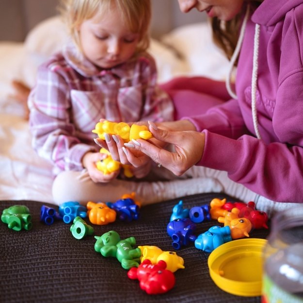 Edukacinis Montessori rūšiavimo rinkinys „Suderink skaičius“ 13 el., WOOPIE